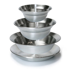 STAINLESS TABLEWARE BOWL & PLATE 4PCS